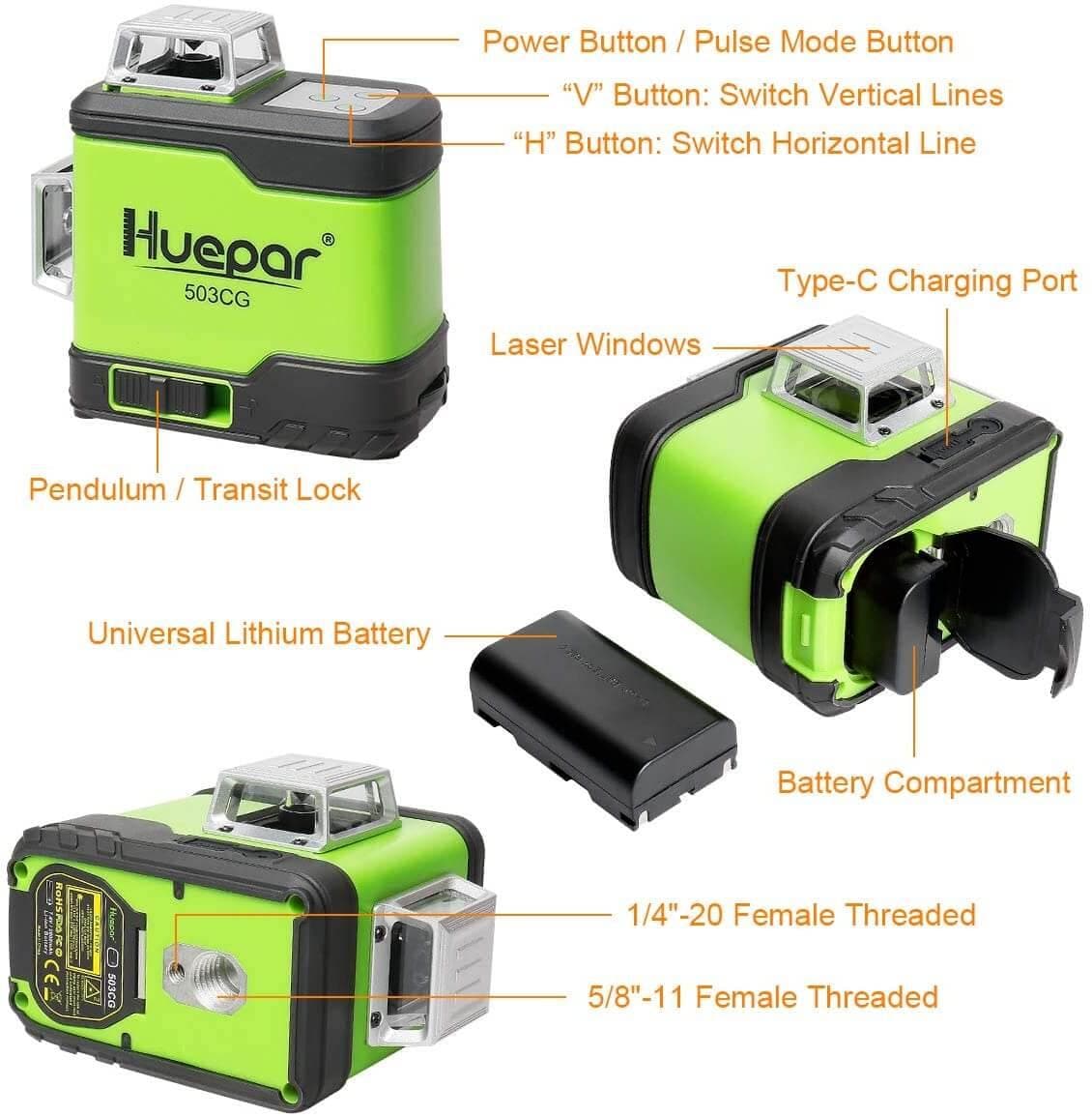 Huepar 503CG Laser Level - Image 6