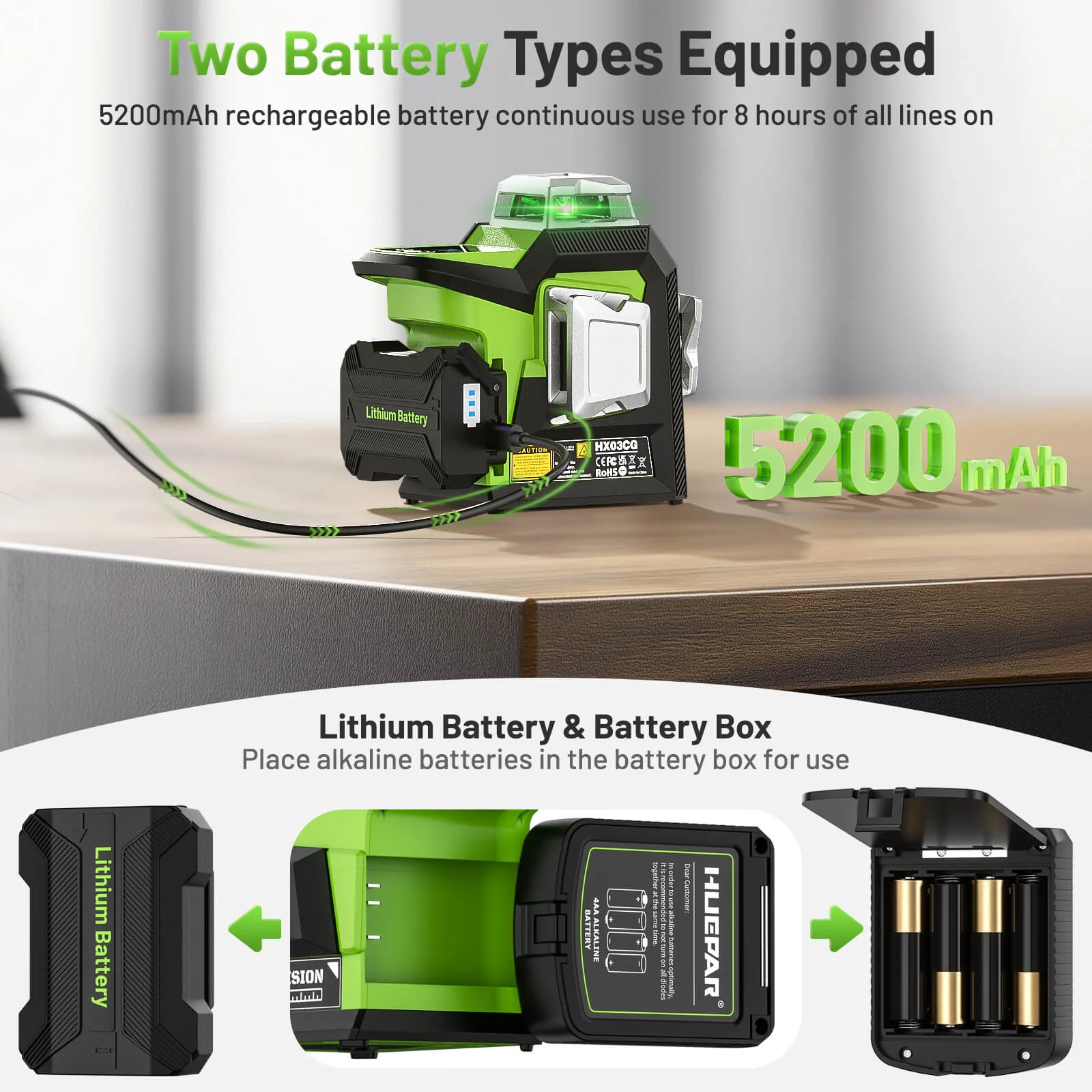 Huepar HX03CG Laser Level - Image 6